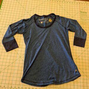 Shredly 3/4 sleeve MTB shirt Women's small blue
